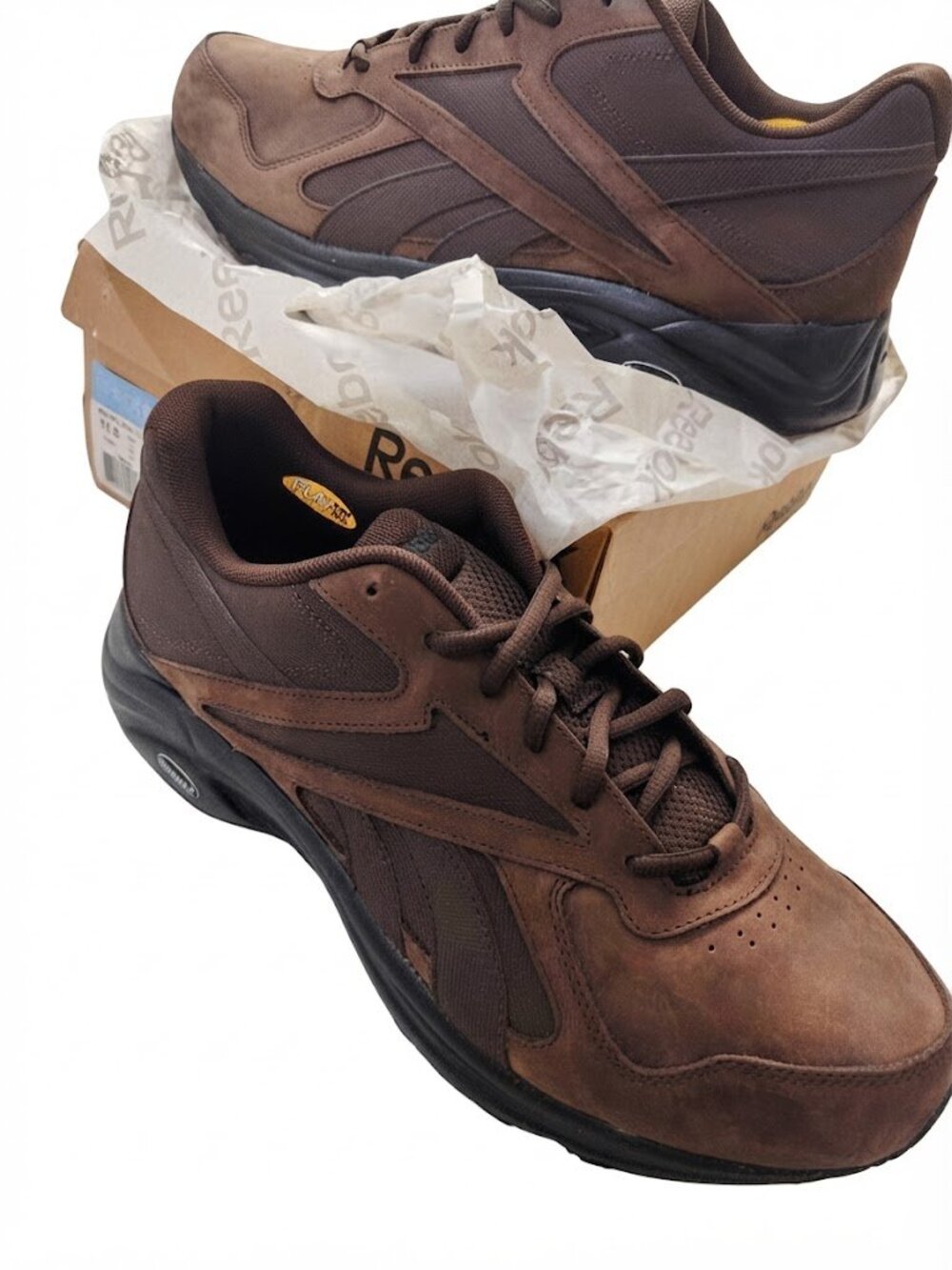 Reebok Walk Shoe Ultra IV DMX Max X-Wide 4E Brown Men 11.5 USA